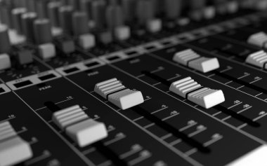 Ses stüdyo ekipmanı. 3d hazırlayıcı