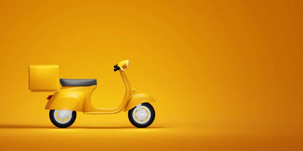 Scooter Vintage Amarelo Ilustração — Fotografia de Stock