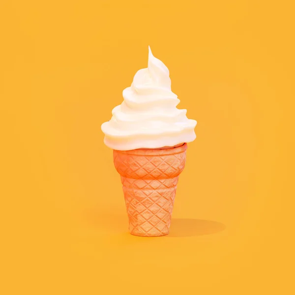 Primer Plano Del Cono Helado Renderizar —  Fotos de Stock