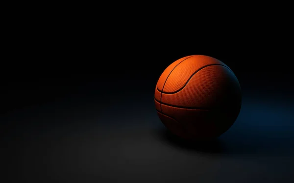 Баскетбольний Темному Тлі Візуалізація — стокове фото