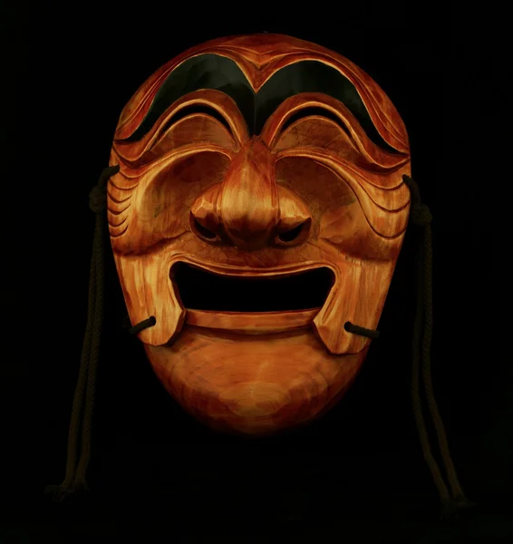 Korean traditional male wooden mask — Stock Photo, Image