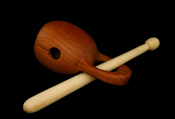 Moktak-koreański-styl drewniany ryb. Buddyjski instrument muzyczny używany w recytacji — Zdjęcie stockowe