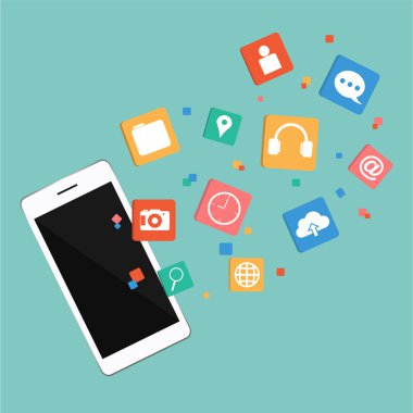 dijital pazarlama ile vektör akıllı telefon