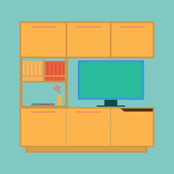 TV standı paneli ile vektör