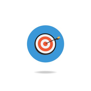 Vector of Business target icon on white background clipart