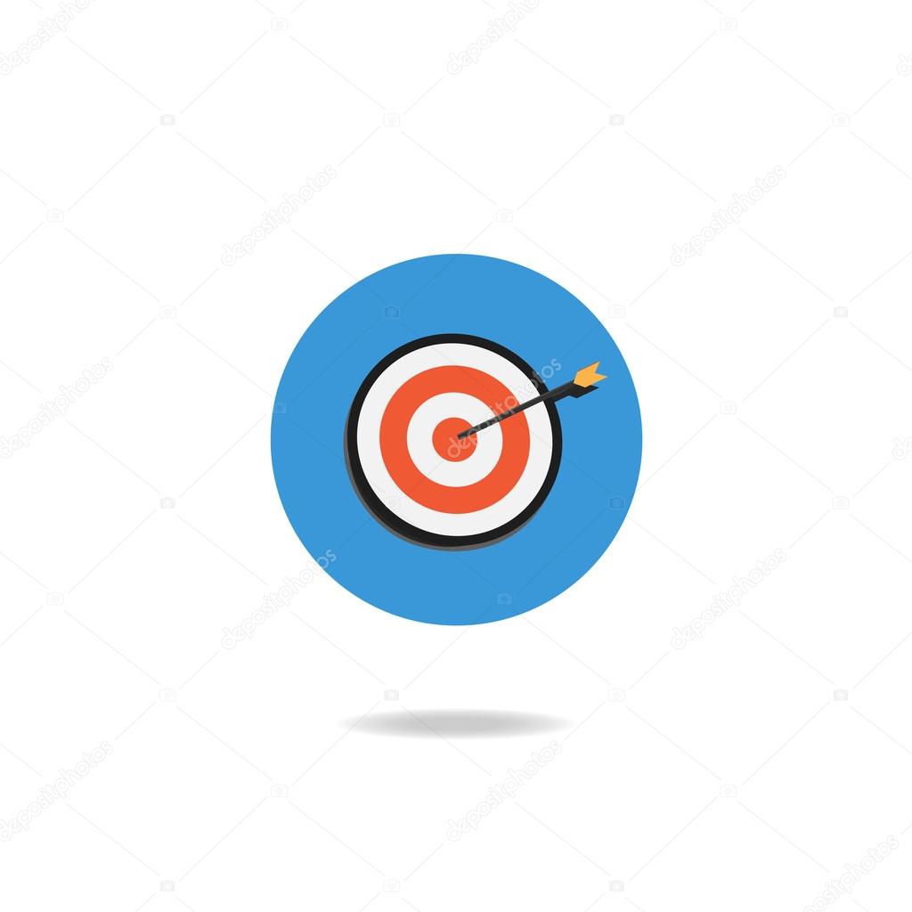 Vector of Business target icon on white background