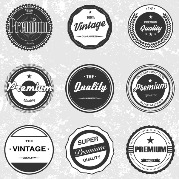 Vecteur d'emblèmes de badges vintage rétro — Image vectorielle