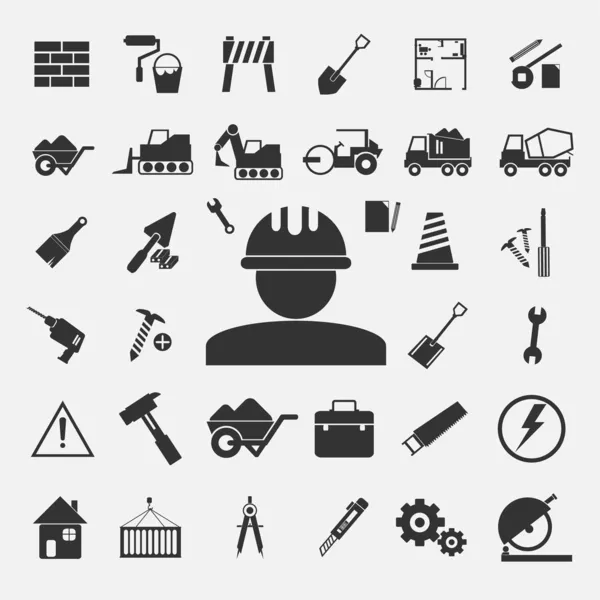 Vector of Construction Tools Icons set — Stock Vector