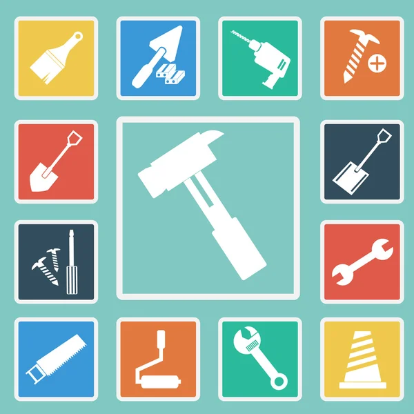 Vector of Construction Tools Icons set — Stock Vector