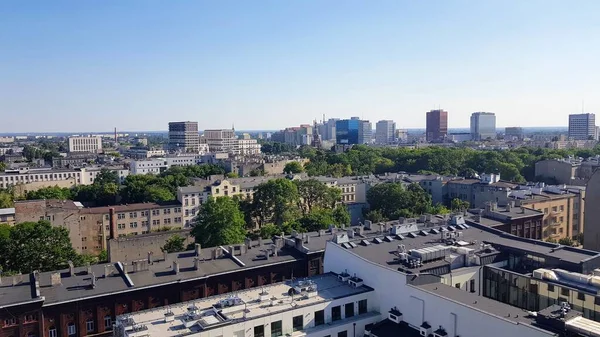 aerial view of the city of Lodz