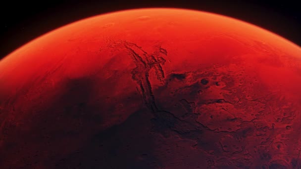 Марс Красная Планета Видео Орбиты Марса Отличный Видеоклип Научных Sci — стоковое видео