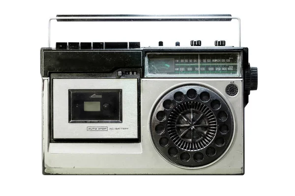 Retro kassettbandspelare och brännare — Stockfoto