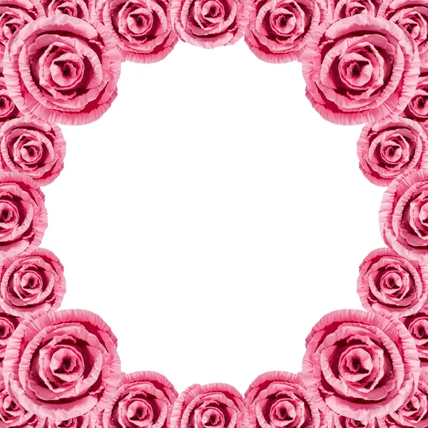 Kreis rosa Rose Rahmen — Stockfoto