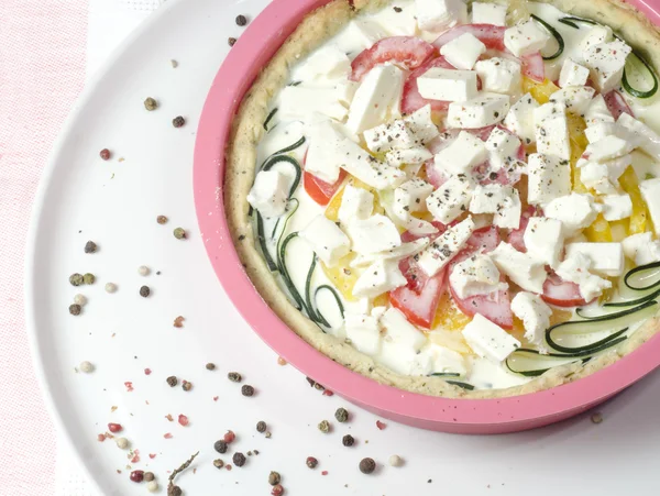 Process of cooking a vegetable pie. — Stock Photo, Image