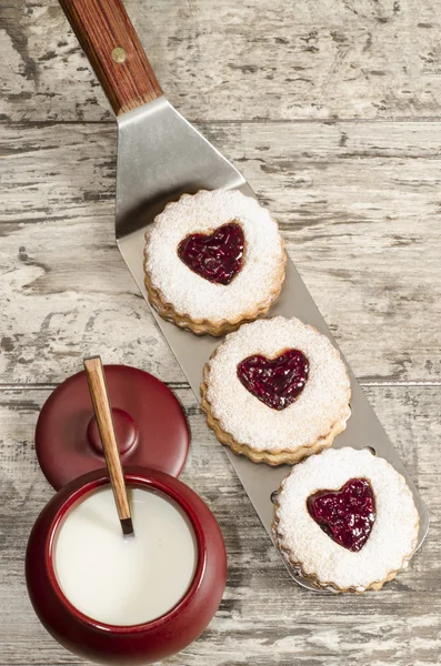 Домашнє печиво день Святого Валентина — стокове фото