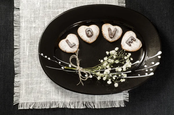 バレンタインの手作りクッキー — ストック写真