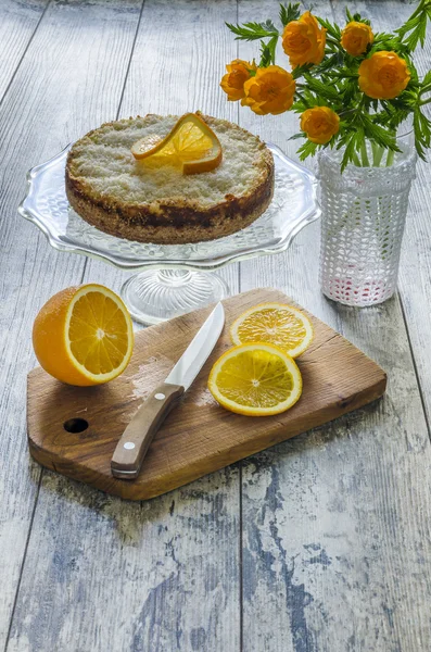 Torta al cocco e ricotta — Foto Stock