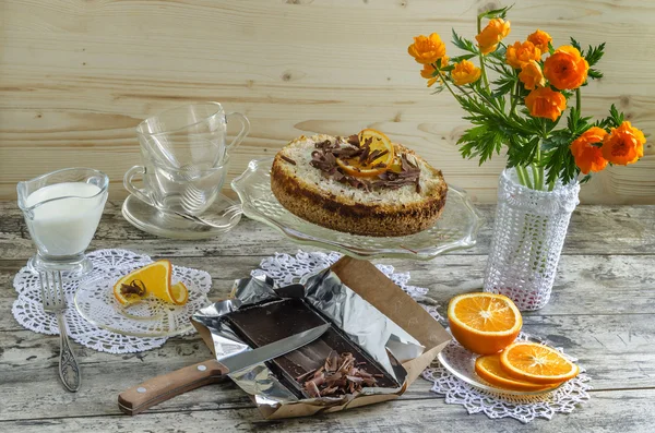 Kuchen mit Kokos und Ricotta — Stockfoto