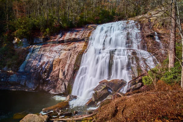 Rainbow Falls Parku Stanowym Gorges Niedaleko Sapphire Północnej Karolinie Usa — Zdjęcie stockowe