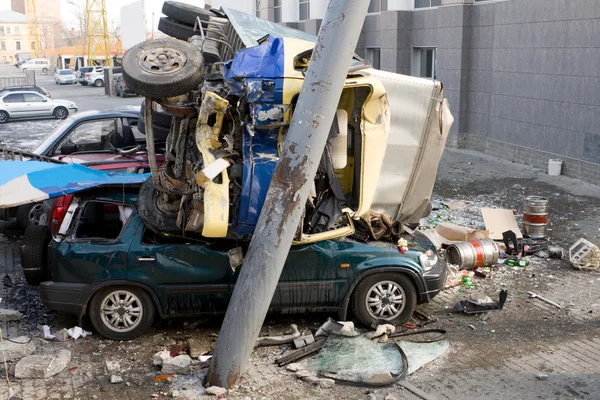 Accidente de coche Crash — Foto de Stock