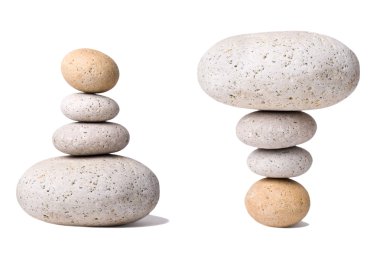 Stack of Stones with an antipode clipart