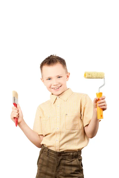 Little housepainter — Stock Photo, Image