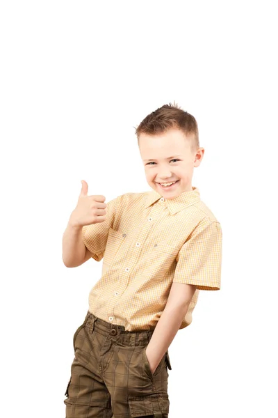 Ok sign from a little boy — Stock Photo, Image