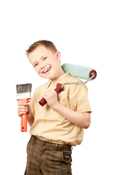 Little housepainter — Stock Photo, Image