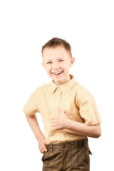 Ok sign from a little boy — Stock Photo, Image