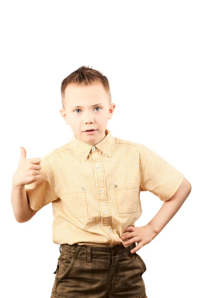 Ok sign from a little boy — Stock Photo, Image