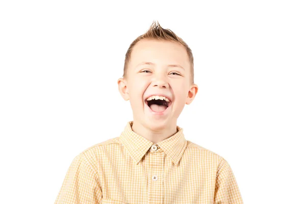 Смеющийся мальчик — стоковое фото