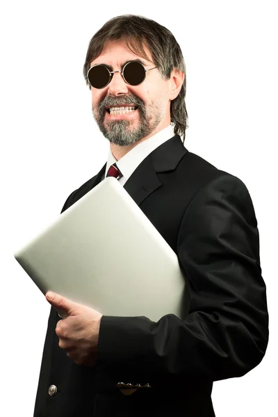 Portrait of a senior businessman smiling — Stock Photo, Image