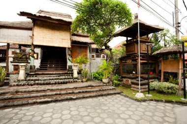 Bali-28 Aralık: Geleneksel Bali tarzı evde. Bir Legian'ın