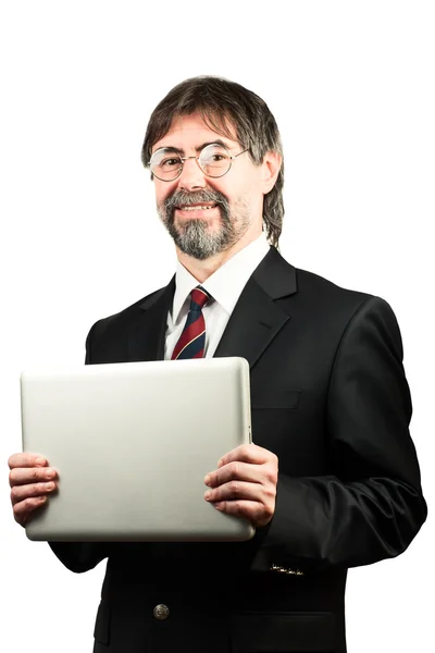 Portret senior biznesmena uśmiechający się Obrazek Stockowy