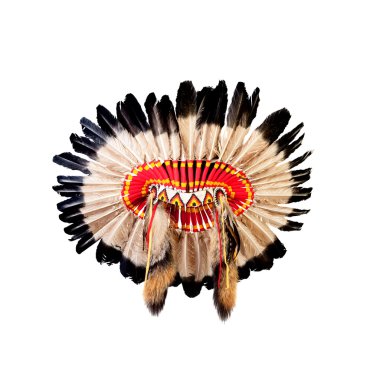 yerli Kızılderili şefi headdress (Hint Baş maskotu, ind