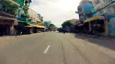 Saigon - 22 Temmuz: motosiklet yolculuk boyunca saigon şehir