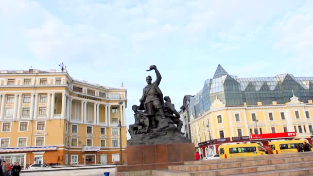 Vladivostok - 19 oktober: centrum, vy från stora torget — Stockvideo