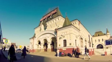 Timelapse. eski tren Gar Binası