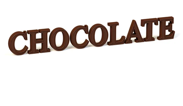 Schokolade in 3D-Buchstaben — Stockfoto