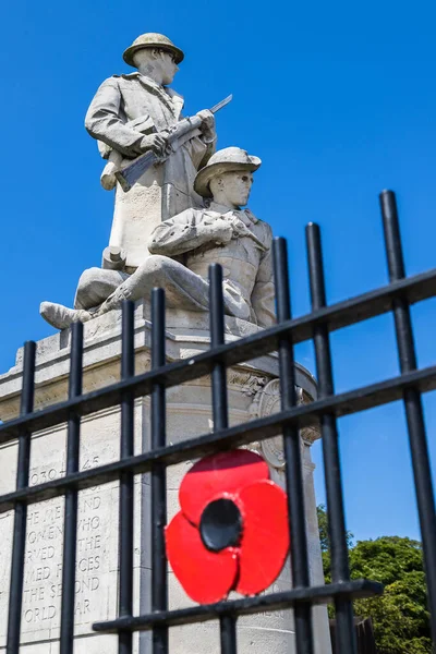 Pohled New Brighton War Memorial Břehů Řeky Mersey Liverpoolu Anglie — Stock fotografie