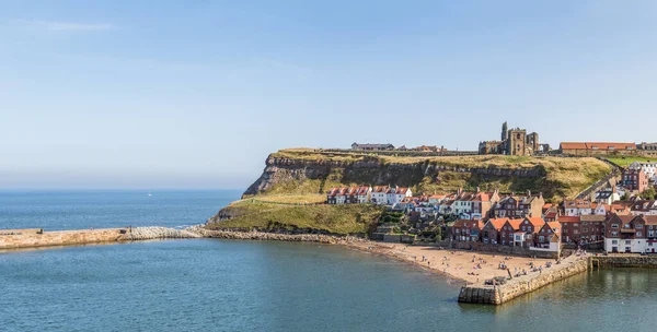 East Cliff Whitby Panorama Captured September 2020 North Yorkshire Coast — Stock Photo, Image