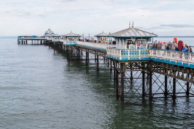 Kuzey Galler kıyısındaki Llandudno Rıhtımı, Ekim 2021 'de görüldü..
