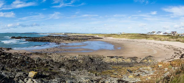 Multi Image Panorama Beautiful Bay Porth Trecastell Coast Anglesey North — Stock Photo, Image