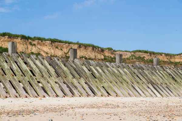 Happisburgh Decken Strand Bei Ebbe Der Küste Von North Norfolk — Stockfoto