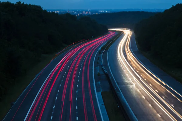 Lange Staus Auf Der Autobahn Der Nähe Von Wakefield Yorkshire — Stockfoto
