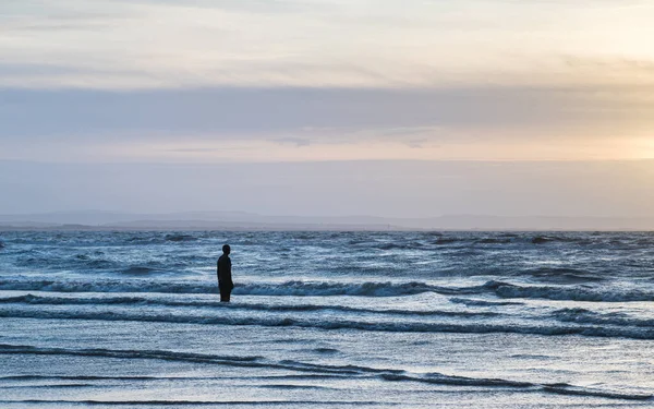 One Iron Men Which Make Antony Gormley Another Place Watches — Stock Photo, Image