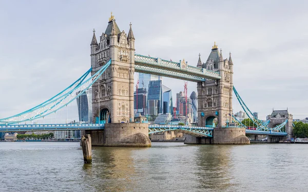 Tower Bridge Több Képből Álló Panorámája Temze Folyón Londoni Kilátó — Stock Fotó