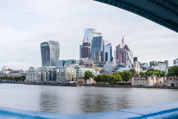 Distrito Financeiro Londres Conhecido Como Square Mile Enquadrado Por Alguma — Fotografia de Stock