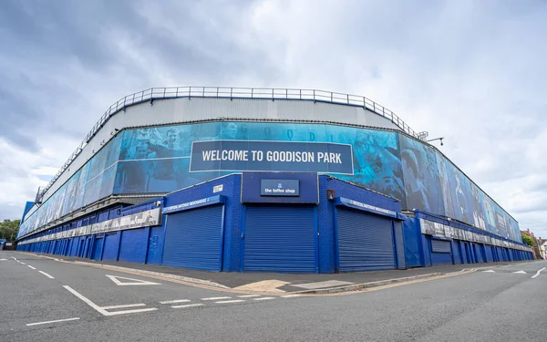 Looking Goodison Park Stadium Home Everton Football Club June 2022 — Stockfoto