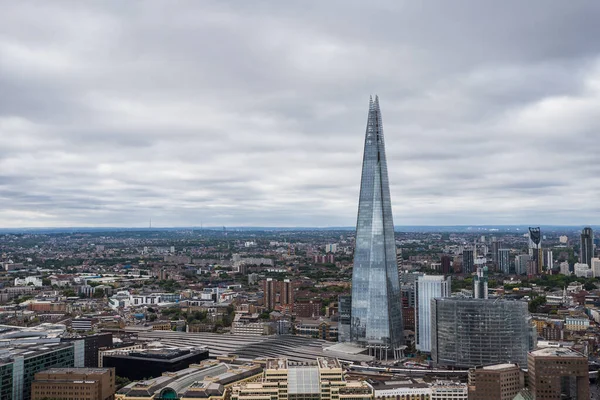 Shard Next London Bridge Station Seen Top Walkie Talkie Building — Stock Photo, Image